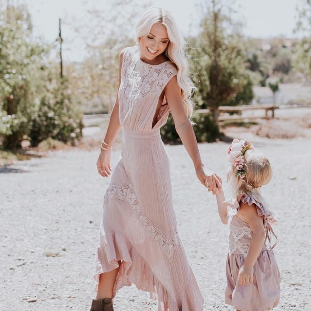 ISO of blush mauve boho ankle length dress